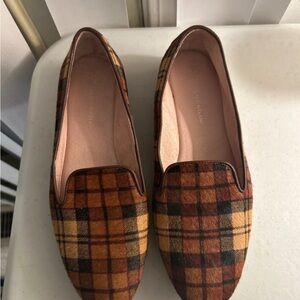 Antonio Melani Calf Hair NWOT Plaid Slip-On Loafers Sz 8